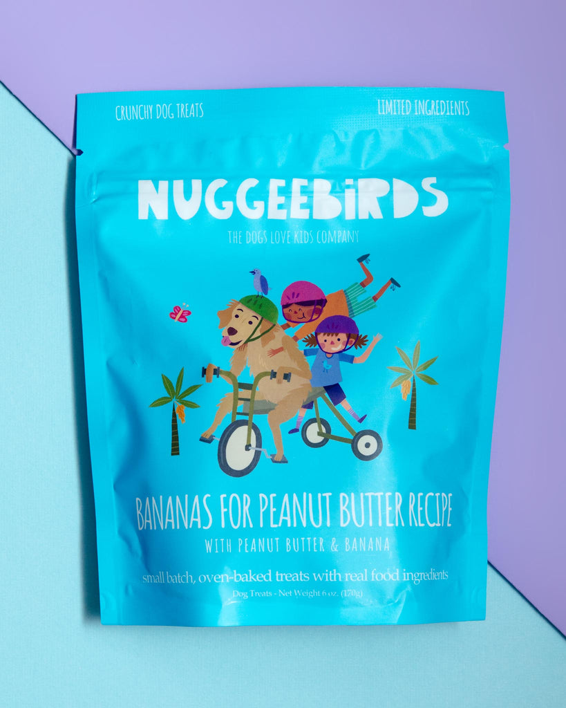 Peanut Butter & Banana Crunchy Dog Biscuits (Made in the USA) Eat NUGGEEBIRDS   