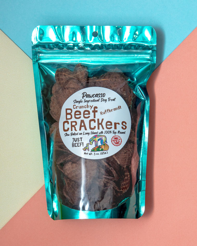 Crunchy Beef Crackers Dog Treats (Made in the USA) EAT PAWCASSO   