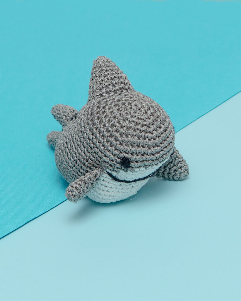 Shark Organic Knit Dog Toy Play KNIT KNACKS   
