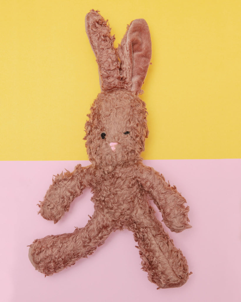 Organic Cotton Bunny Dog Toy Play SPUNKY PUP Small Brown 