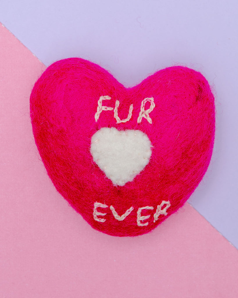 "Fur-Ever" Squeaky Wool Dog Toy Play BARKWELL   