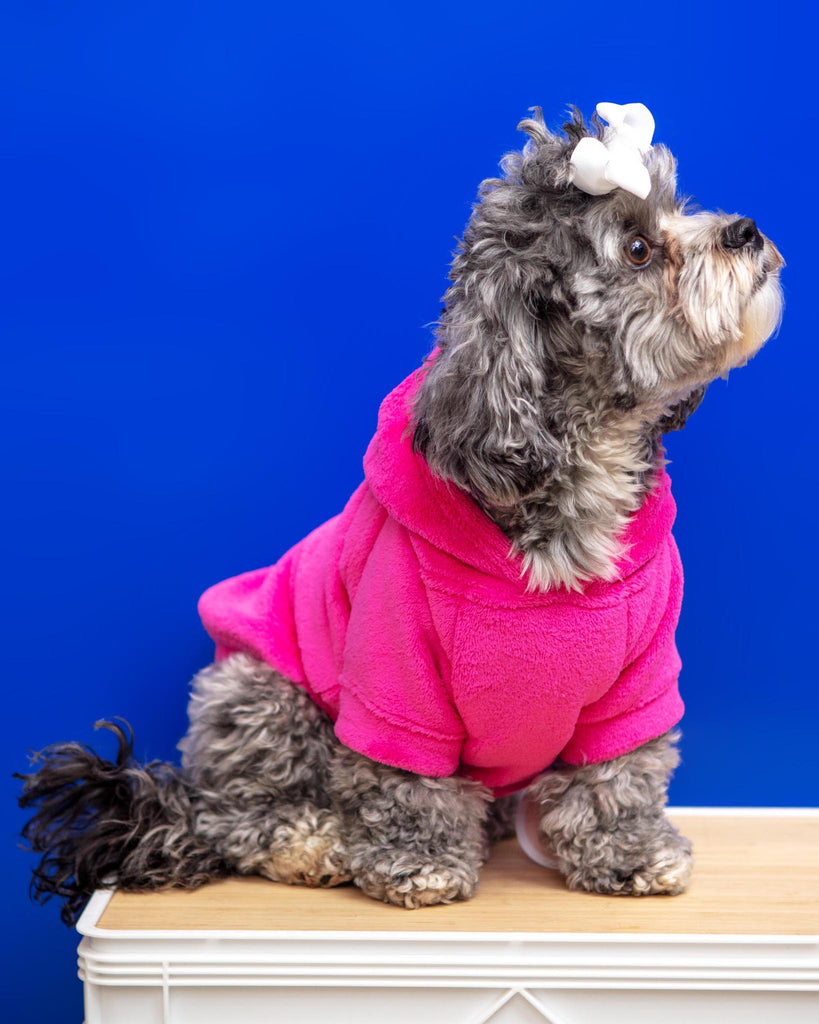Plush Dog Hoodie in Fuschia (Made in the USA) (FINAL SALE) Wear PLUSH FOR LIFE   