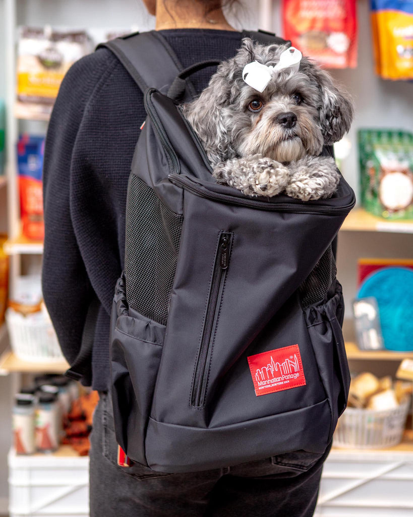 Sirius Traveler Dog Backpack in Black Carry MANHATTAN PORTAGE   