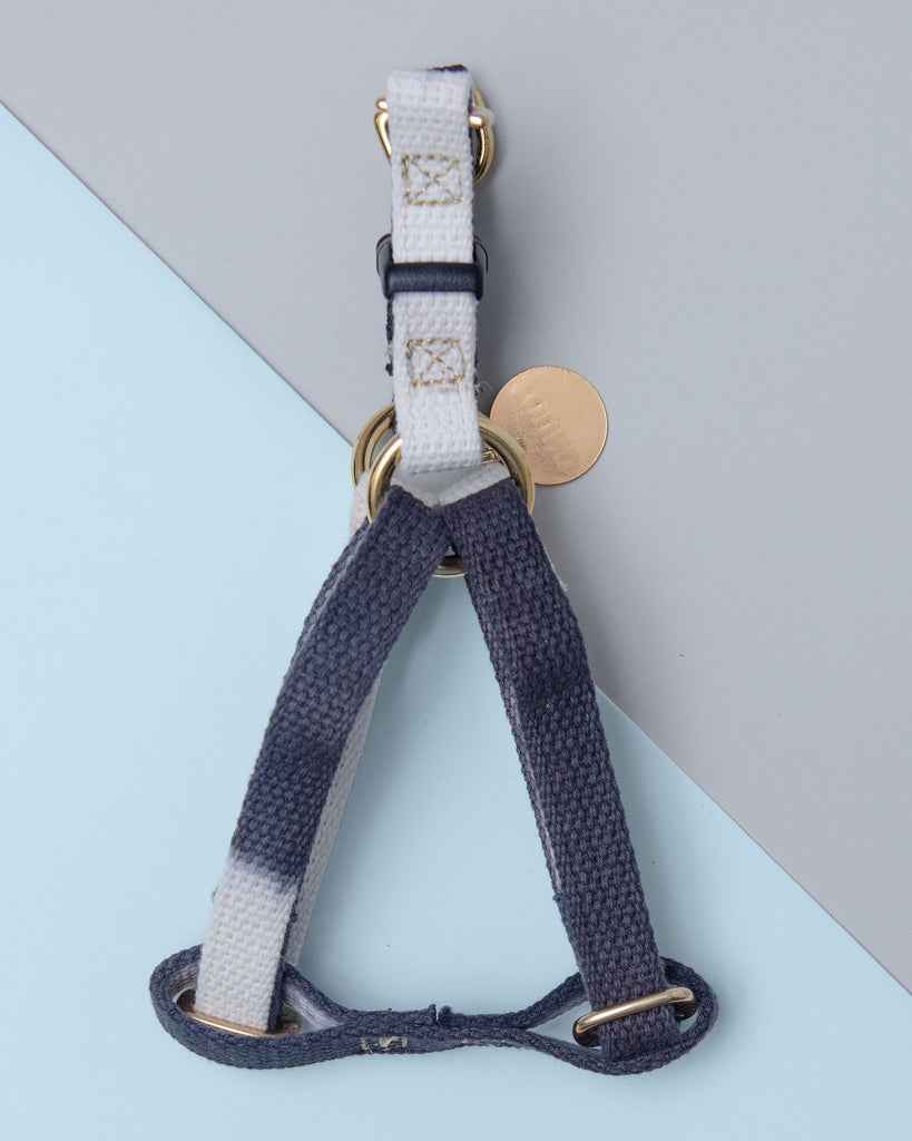 Cotton Webbing Dog Harness in Grey Ombré (Made in the USA) (CLEARANCE) WALK FOUND MY ANIMAL   