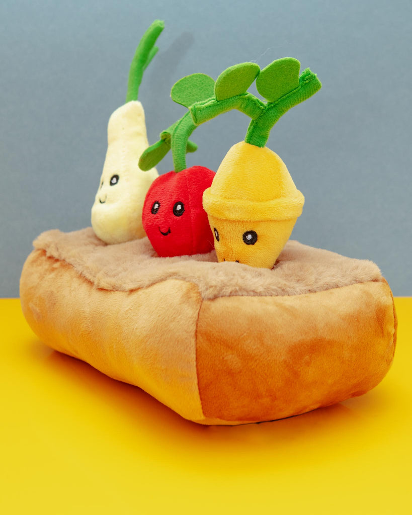 Vegetable Garden Interactive Plush Dog Toy Play Nandog Pet Gear   