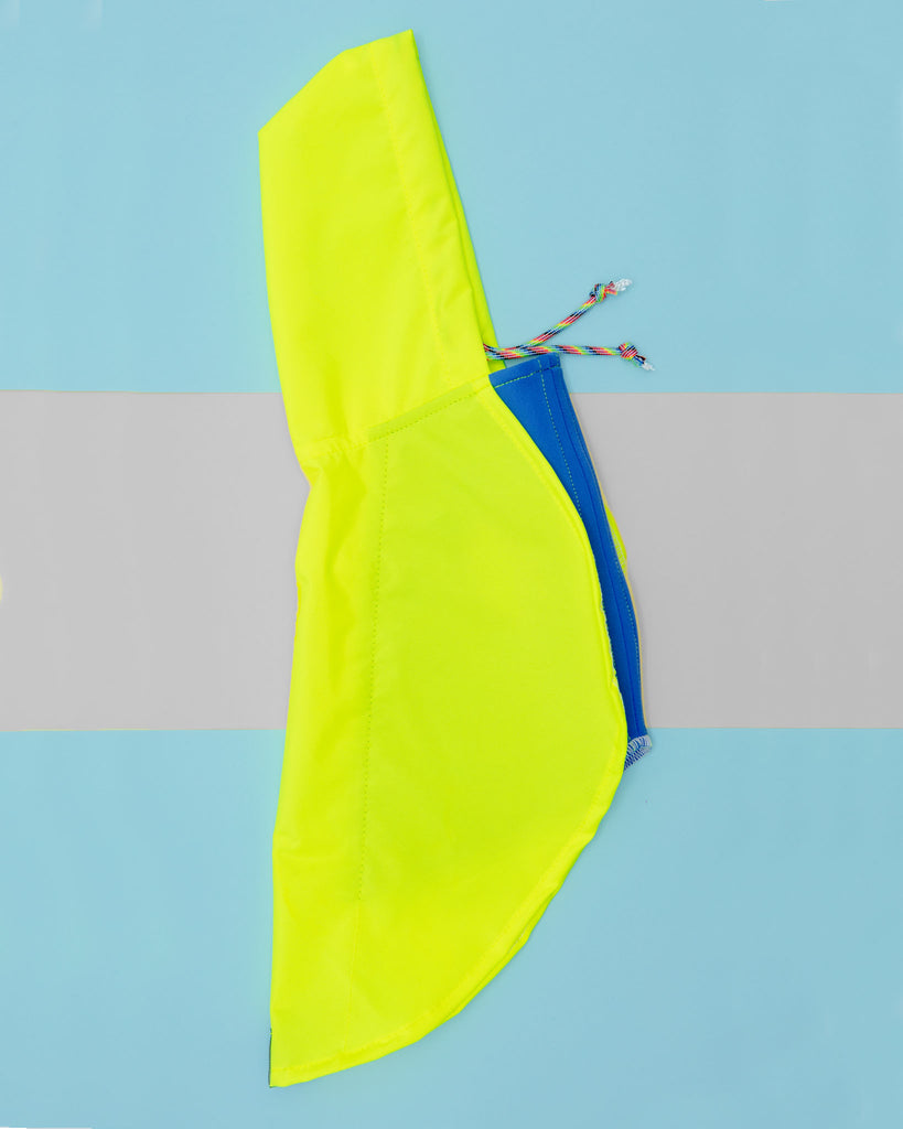 Action Jacket Pull-On Raincoat in Safety Yellow + Blue (Made in NYC) Wear DOG & CO. COLLECTION   