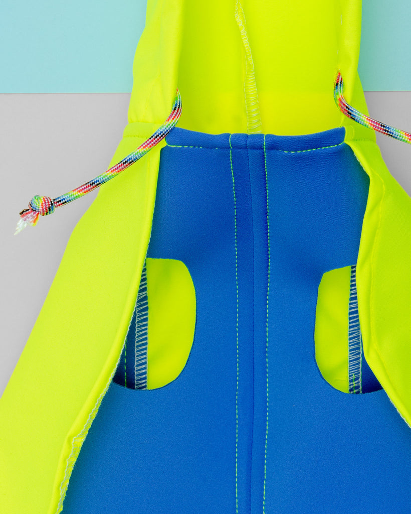 Action Jacket Pull-On Raincoat in Safety Yellow + Blue (Made in NYC) Wear DOG & CO. COLLECTION   