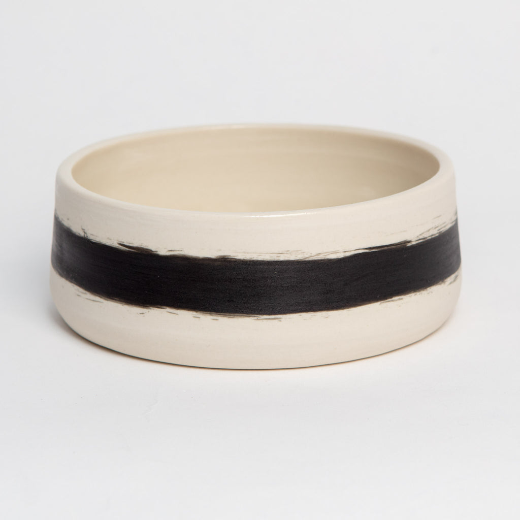 Black Brush Stroke Dog Bowl (DOG & CO. Exclusive) Eat BTW CERAMICS   