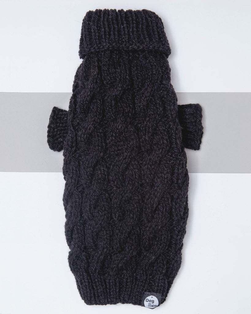 Downtown Roll Neck Dog Sweater in Black Wear DOG & CO. COLLECTION   