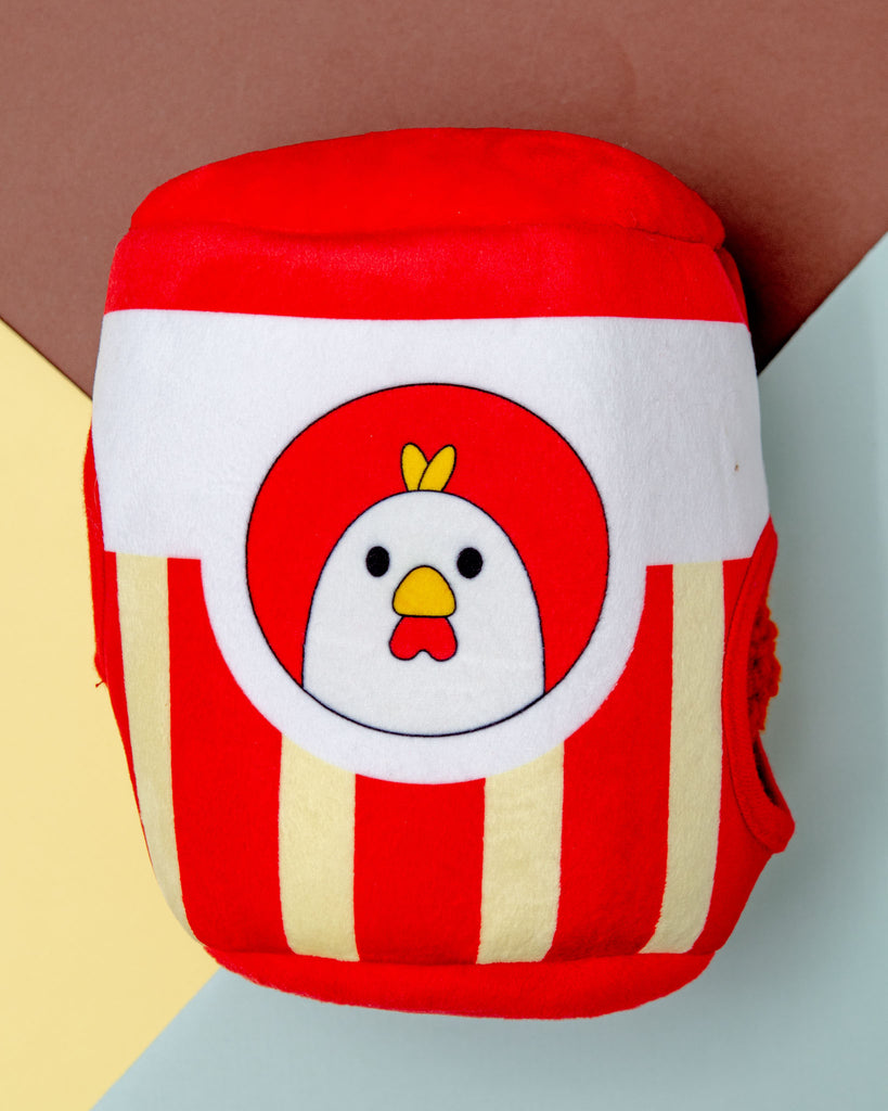 Bucket O'Chicken Interactive Plush Squeaky Dog Toy Play HUGSMART   