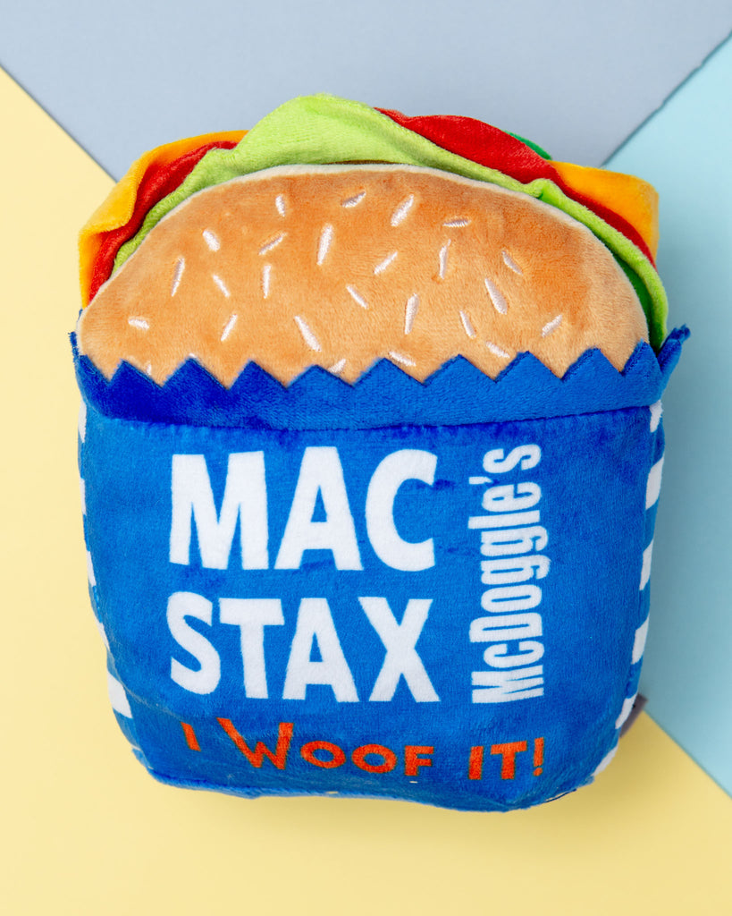 Mcdoggle's Mac Stax Crinkle + Squeak Plush Dog Toy (FINAL SALE) Play WAGSDALE   