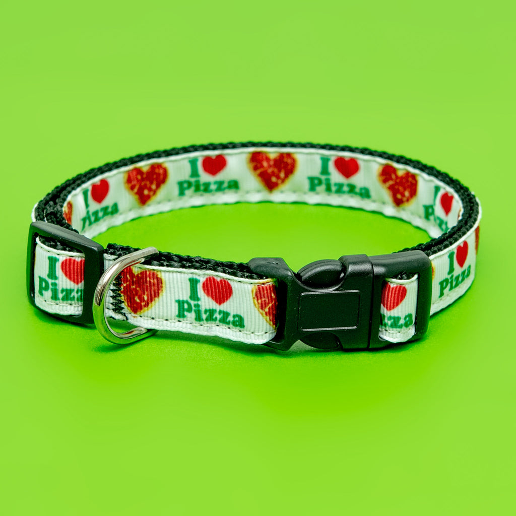 Pizza Party Dog Collar (Made in the USA) << CLEARANCE >> WALK BARKWELL   
