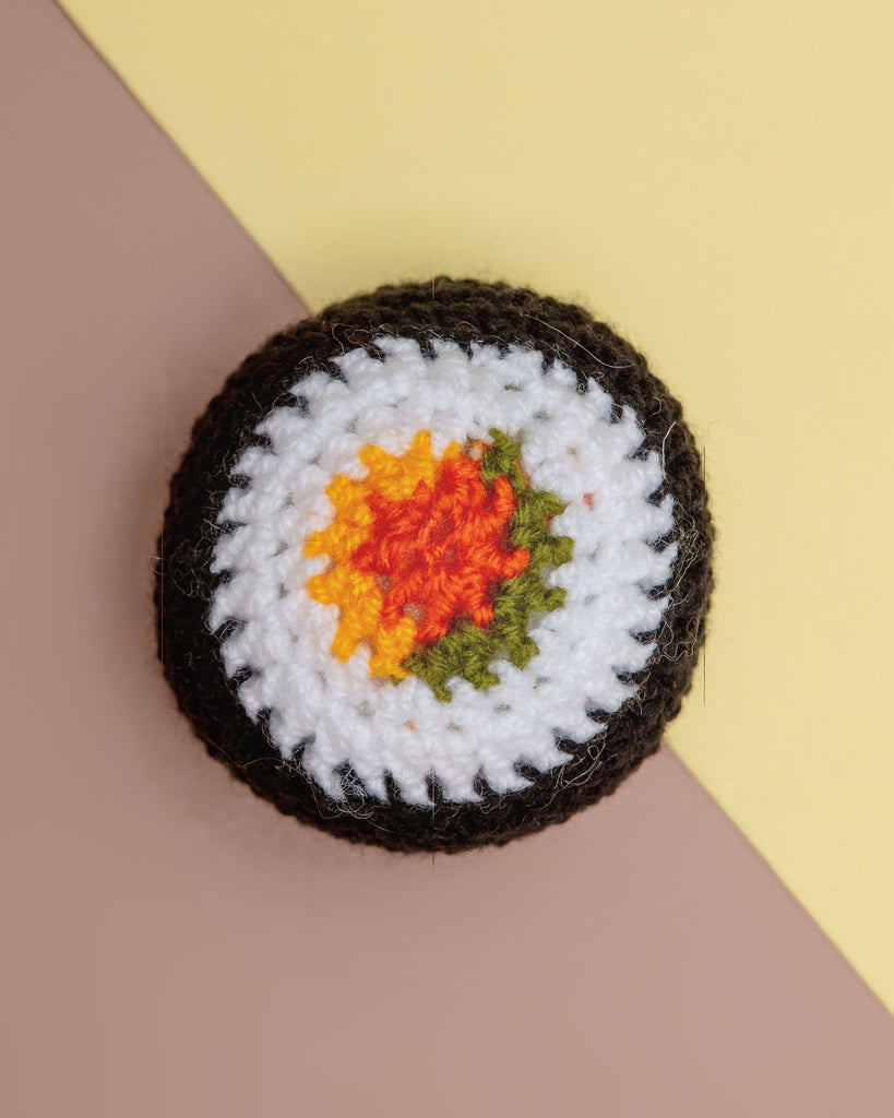 Handknit Squeaky Sushi Dog Toy (FINAL SALE) Play SILK ROAD BAZAAR   