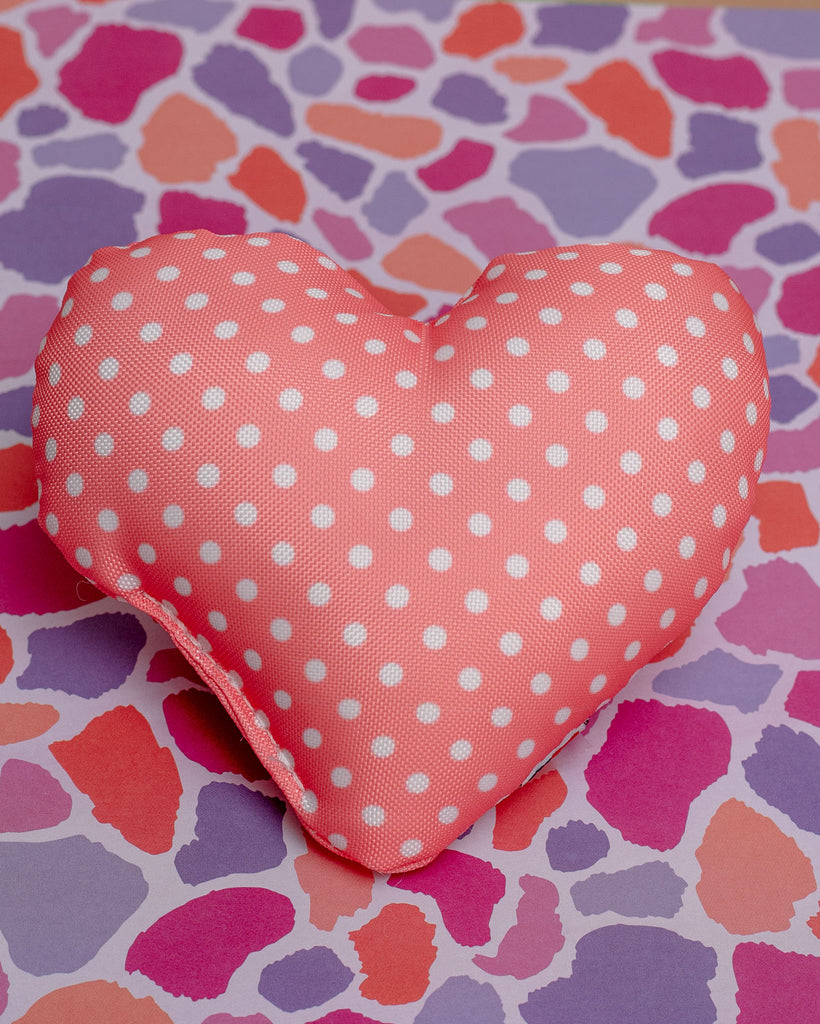 Dear & Dotty Heart-Shaped Dog Toys in Peach, Sunshine, or Lilac (Made in the USA) << CLEARANCE >> Play BARKWELL   