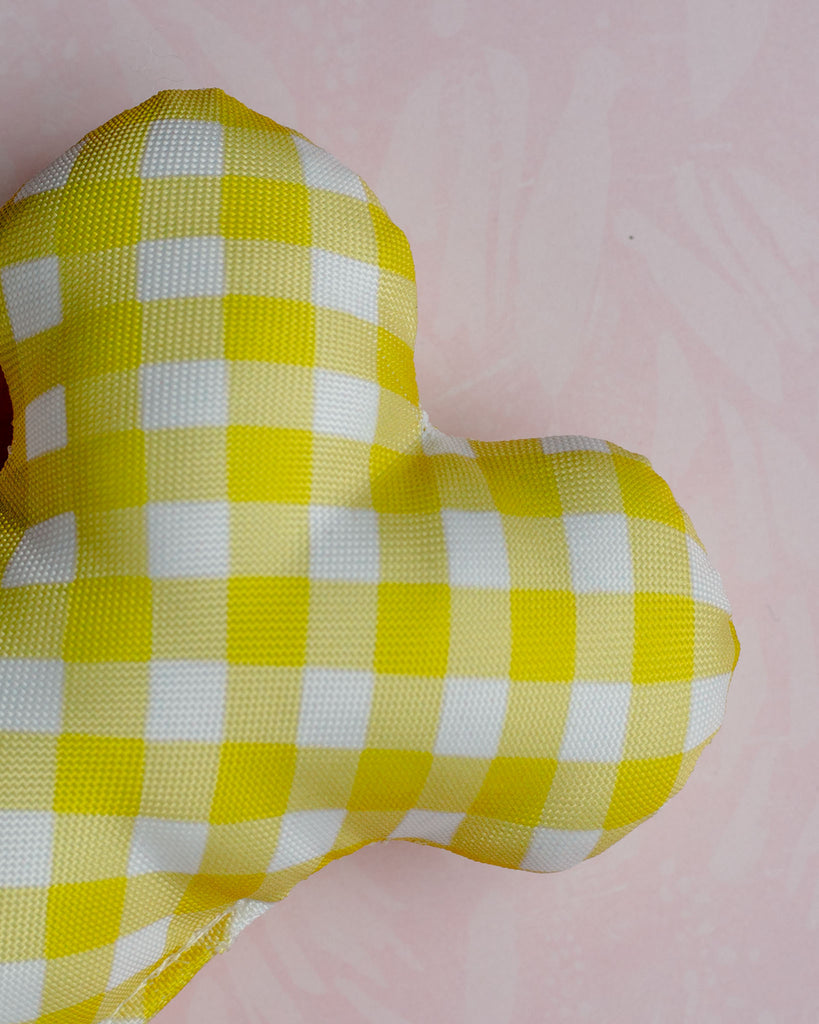 Sweet Sunshine Plaid Dog Bone Toy (Made in the USA) << CLEARANCE >> Play BARKWELL   