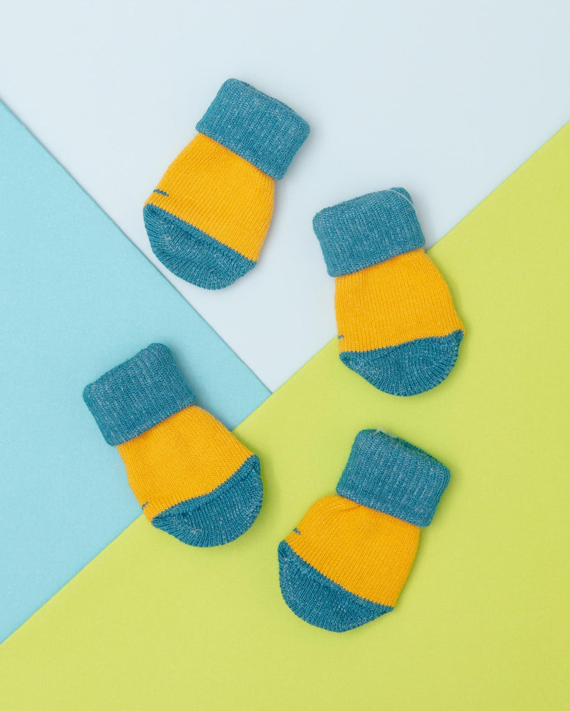 Grip Dog Socks In Yellow & Blue (FINAL SALE) Wear OLCHI   