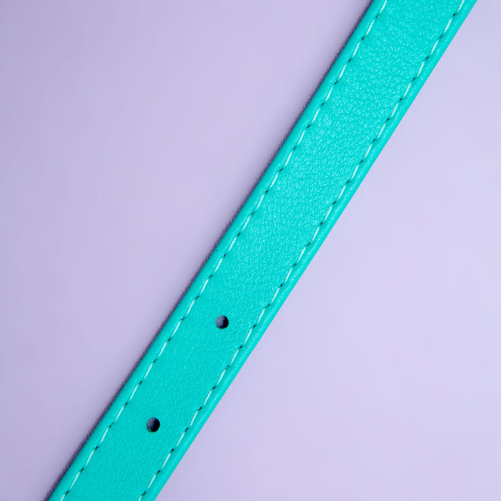 Spearmint Leather Dog Collar << CLEARANCE >> WALK WAU DOG   