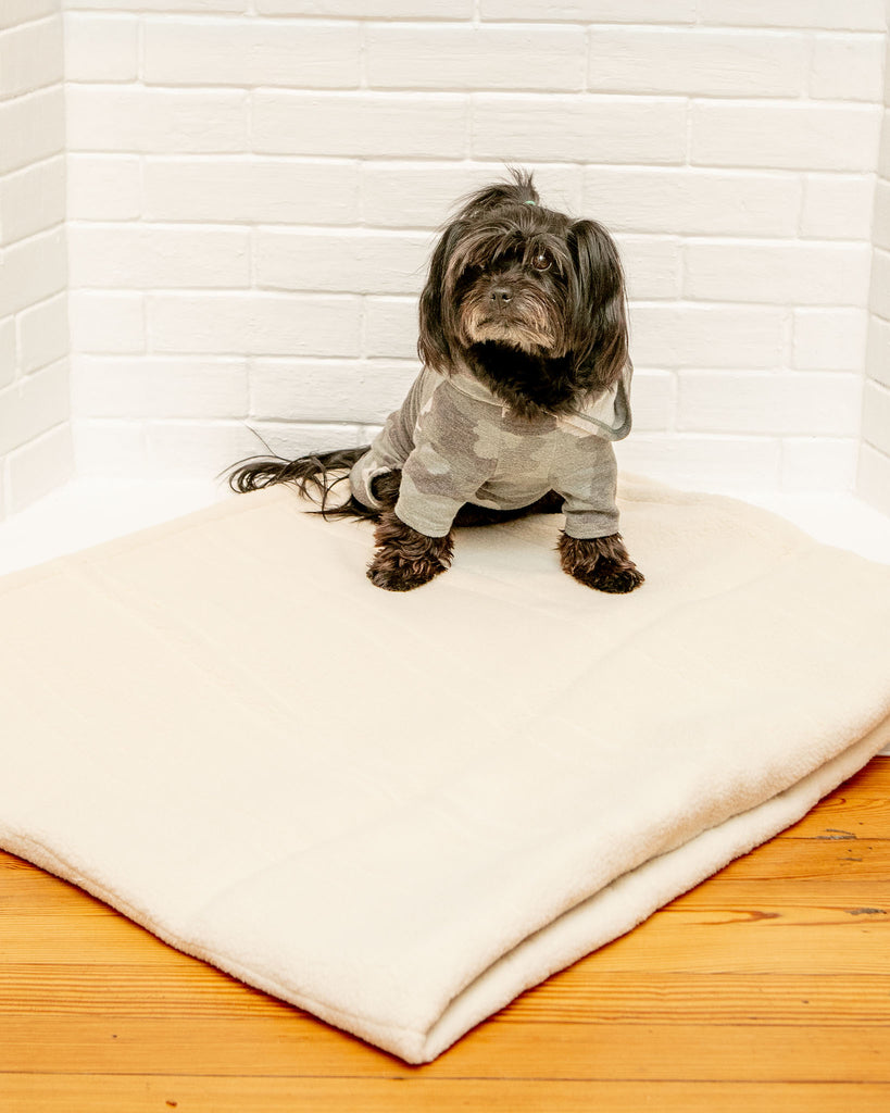 Natural Tweed & Fleece Double-Sided Dog Blanket HOME HARRY BARKER   