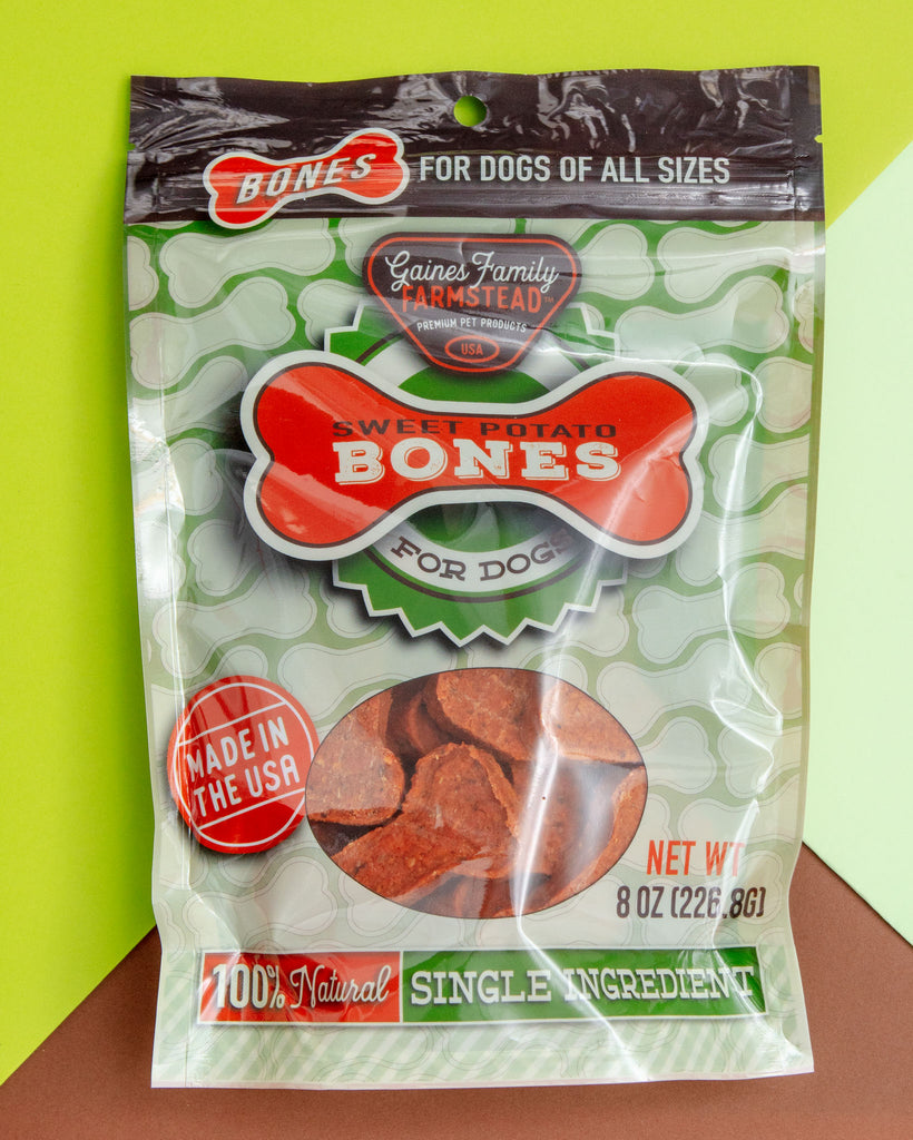 Sweet Potato Bone Treats for Dogs (Made in the USA) Eat GAINES FAMILY FARMSTEAD   