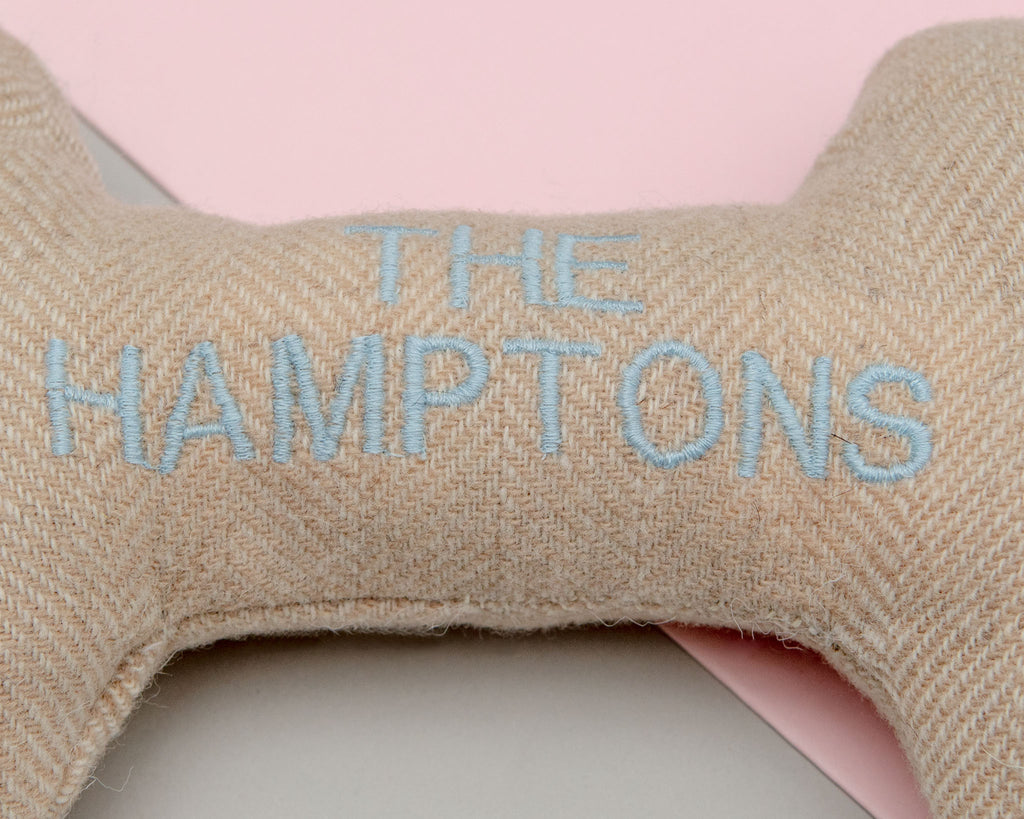 "The Hamptons" Tweed Squeaker Dog Toy (Made in the USA) Play HITHER RABBIT   