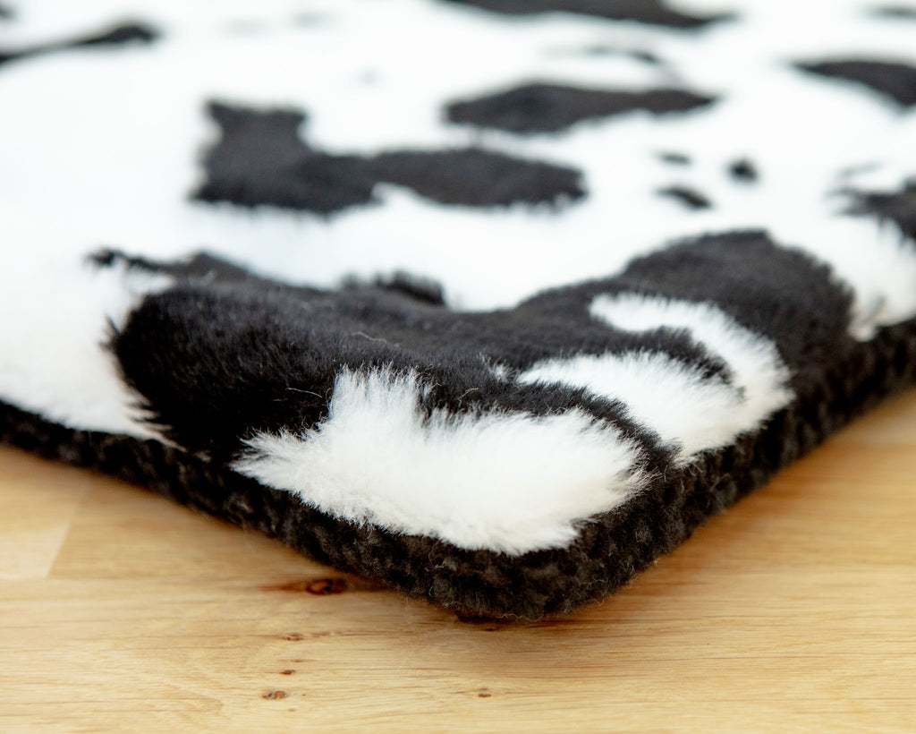 Cow Print & Plush Pet Napping Mat (Made in the USA) (FINAL SALE) HOME MUTTS & MITTENS   