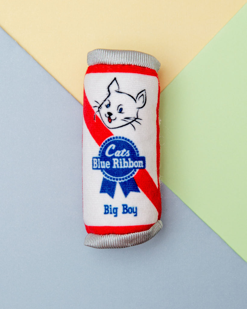 Blue Ribbon Crinkle Plush Cat Toy w/ Catnip Play Huxley & Kent   