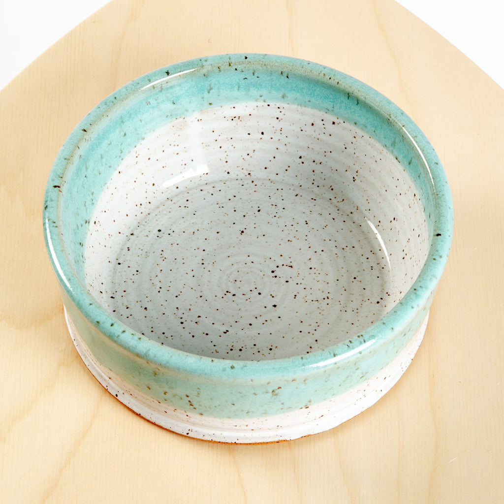 Ceramic Jade Dog Bowl (Made in the USA) dog bowl BARI MOSS CERAMICS   