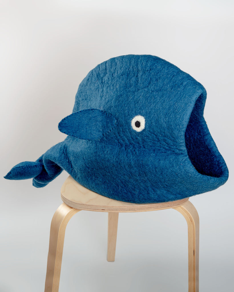 Blue Whale Wool Pet Cave HOME DHARMA DOG | DOG CAT   