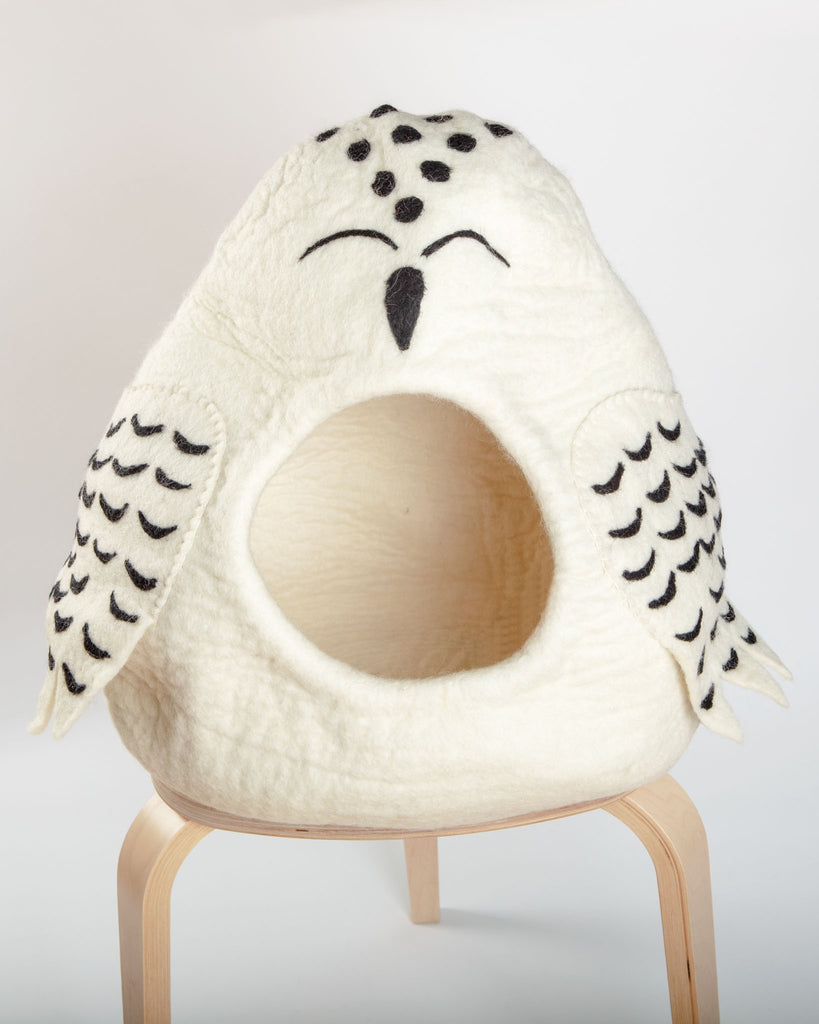 Snowy Owl Wool Pet Cave HOME DHARMA DOG | DHARMA CAT   