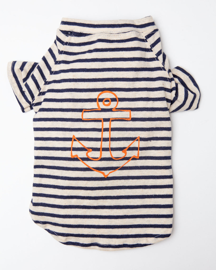 Nautical Stripe Dog T-Shirt Dog Apparel WAGWEAR   