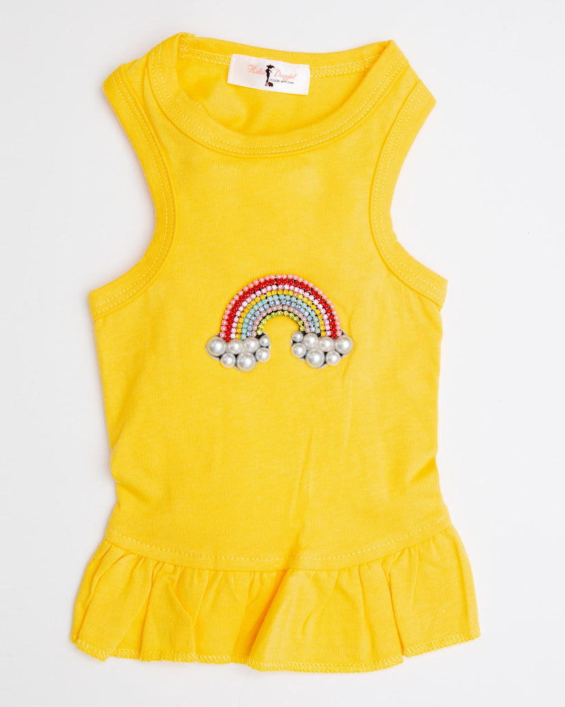 Rainbow Dog Dress in Yellow (CLEARANCE) Wear HELLO DOGGIE   