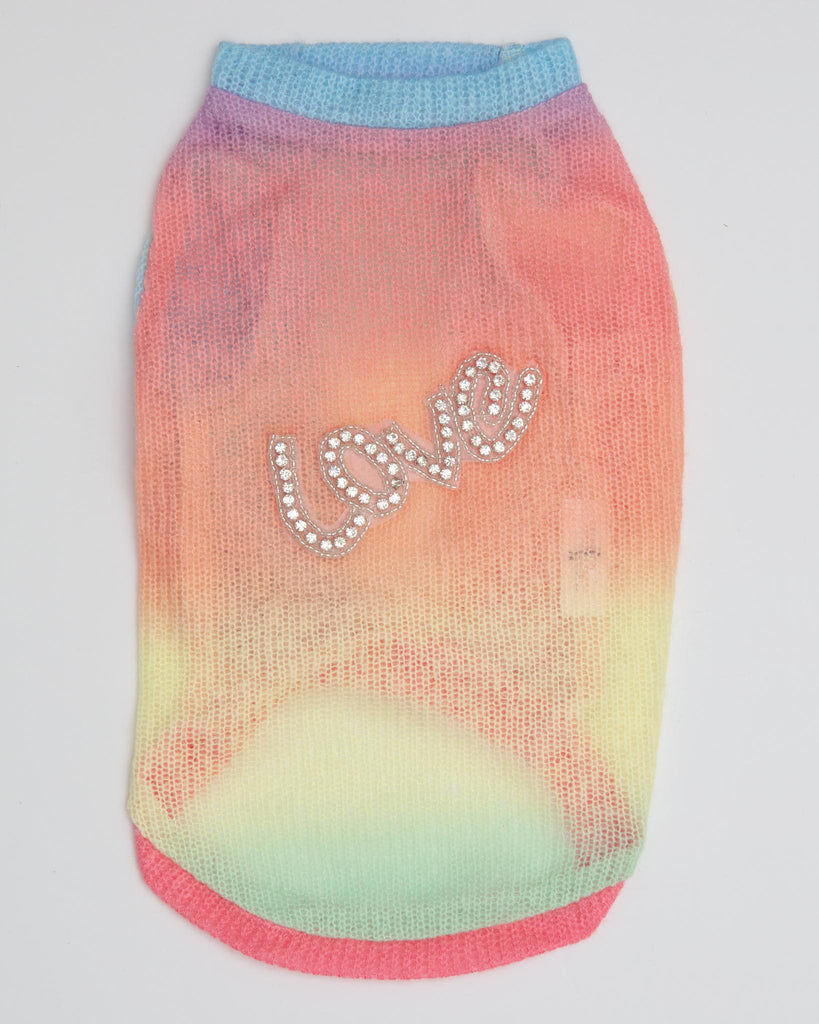 Love Rainbow Ombre Dog Sweater (CLEARANCE) Wear HELLO DOGGIE   