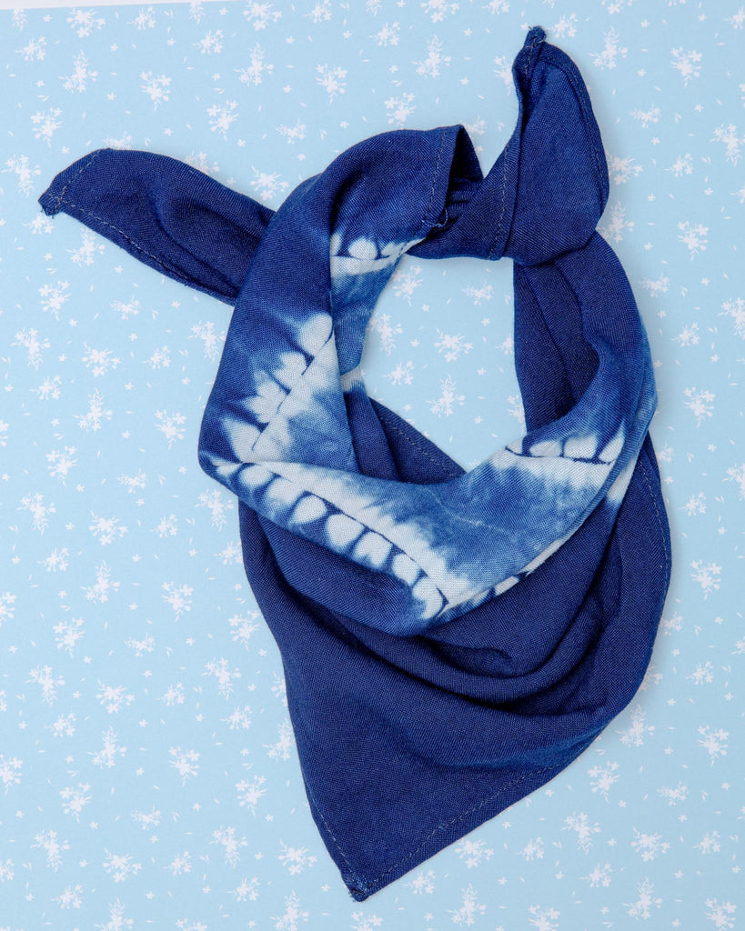 Alma De Añil Dog Bandana in Blue Tie-Dye (FINAL SALE) Wear REVY   