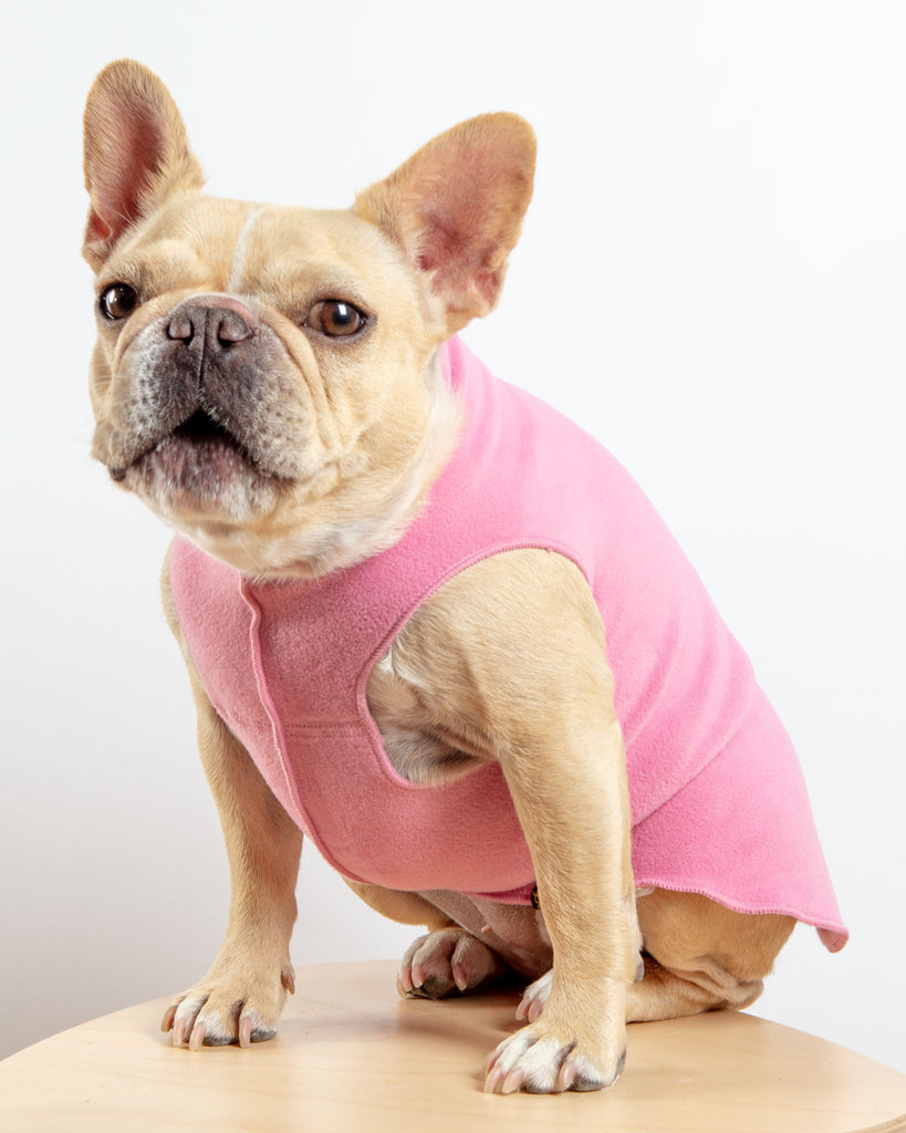 Stretch Fleece Pullover in Rose Pink Wear GOLD PAW   