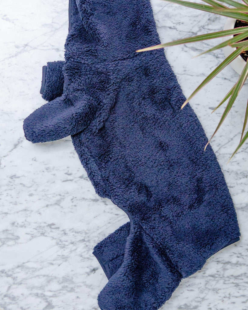 Boa Fleece Onesie in Navy (Dog & Co. Exclusive) Wear DENTISTS APPOINTMENT   