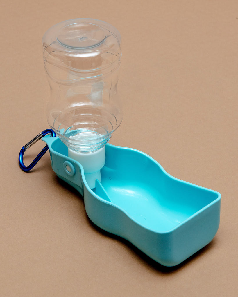 Dog Travel Water Bottle with Foldout Bowl in Blue << CLEARANCE >> WALK GF PET   
