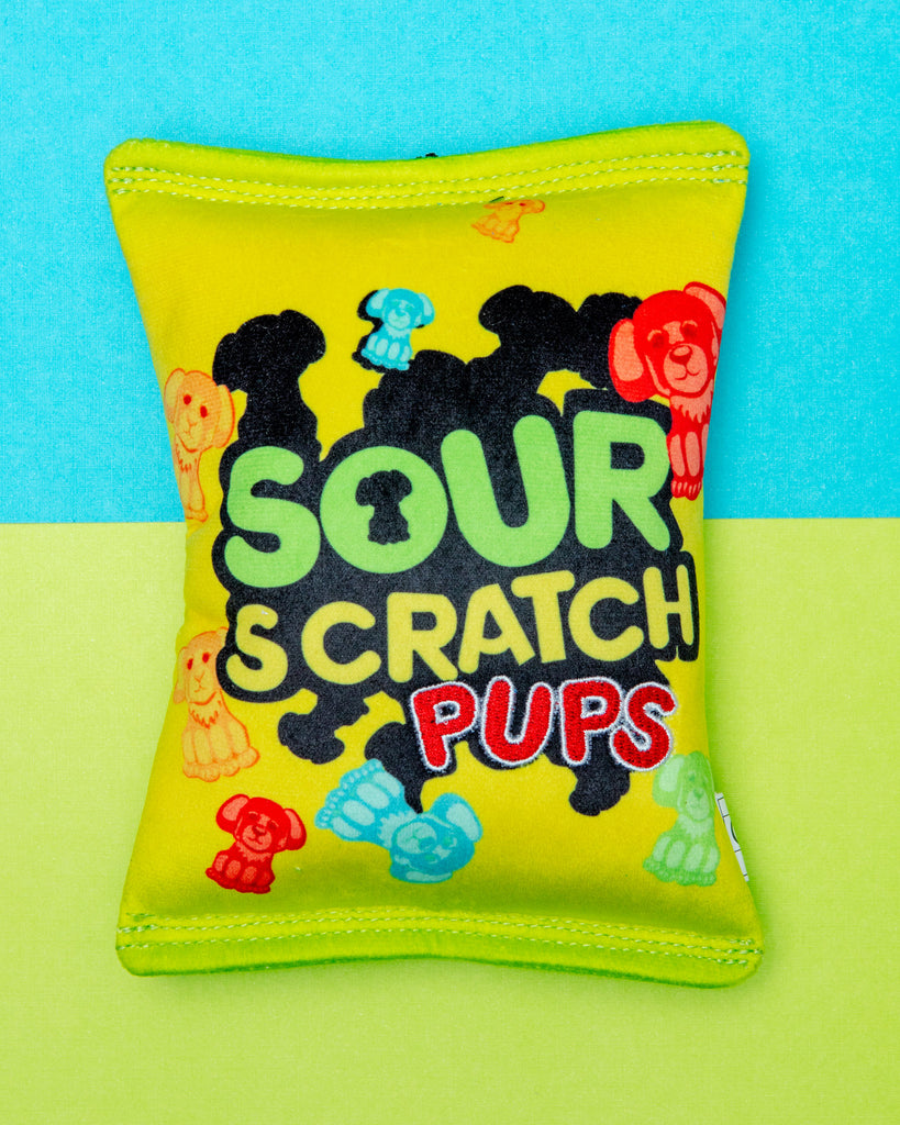 Sour Scratch Pups Squeaky Dog Toy Play Lulubelles   
