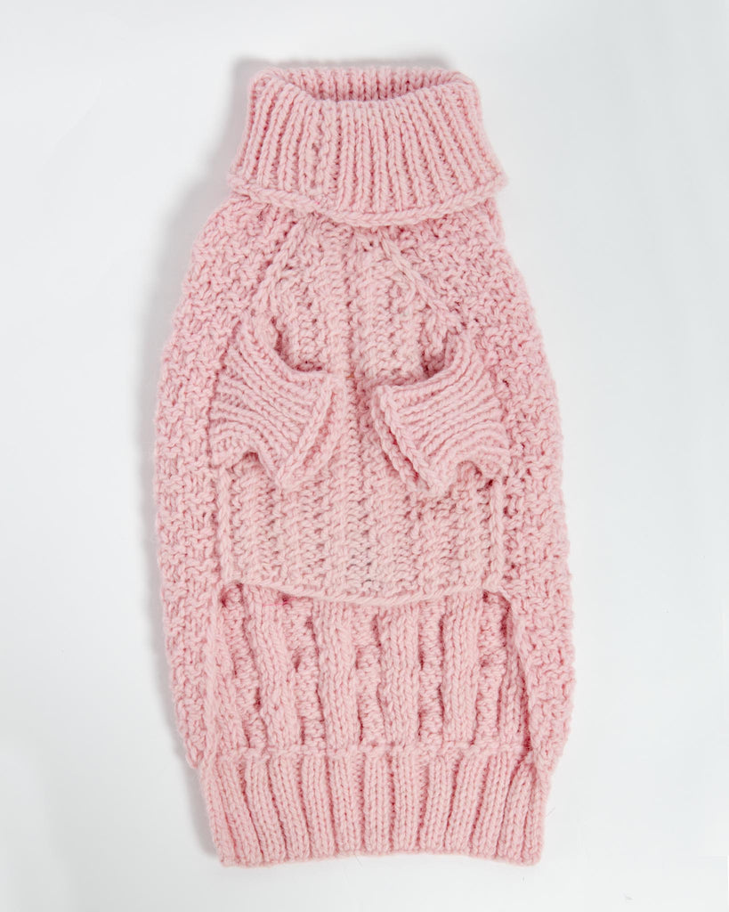 Downtown Roll Neck Dog Sweater in Rose Wear DOG & CO. COLLECTION   