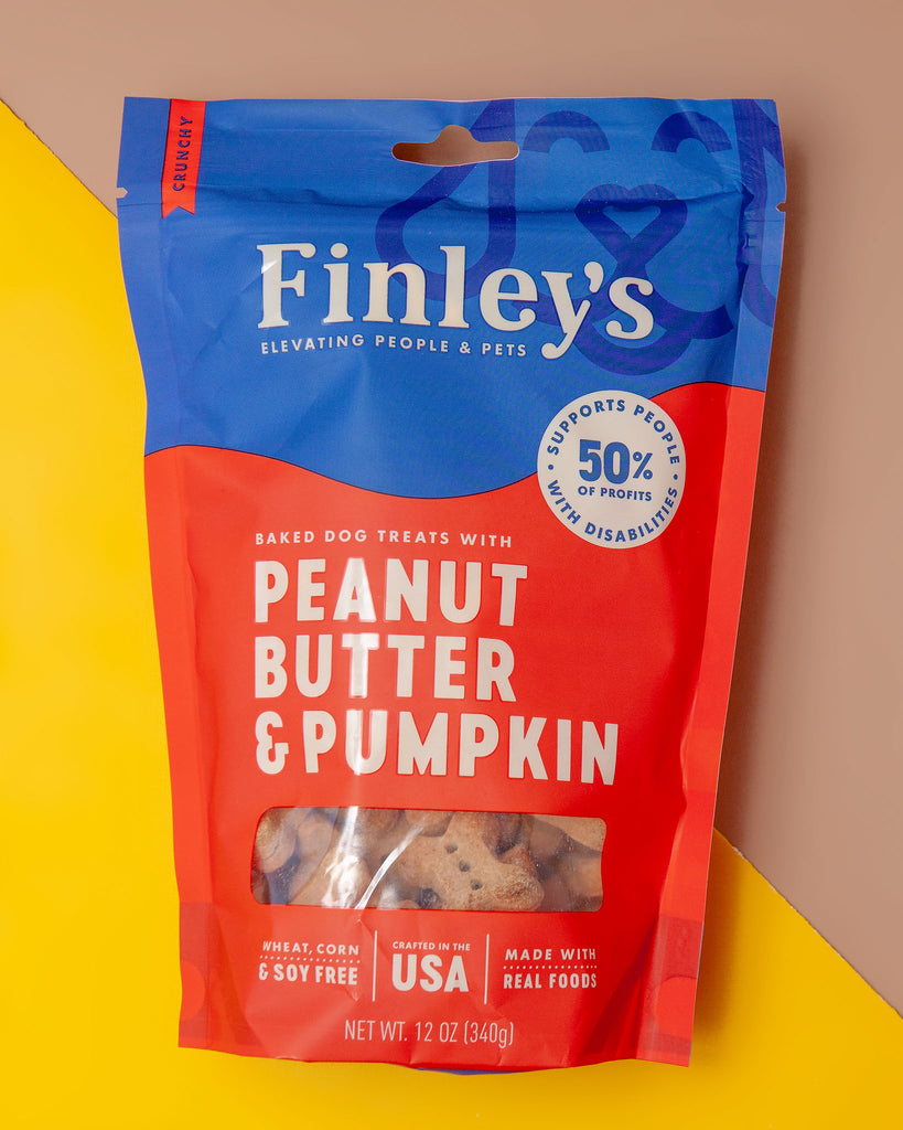 Peanut Butter & Pumpkin Crunchy Dog Biscuits Eat FINLEY'S BARKERY   