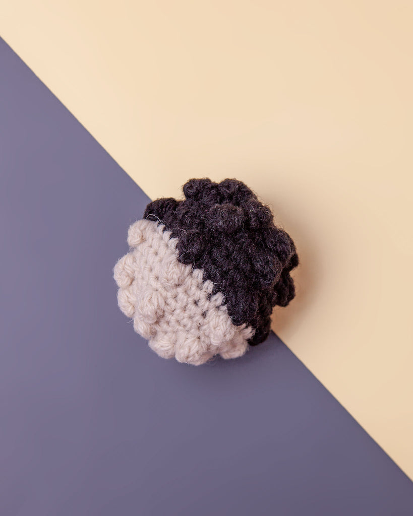Crochet Ball Dog Toy in Black & Natural Play ALQO WASI   