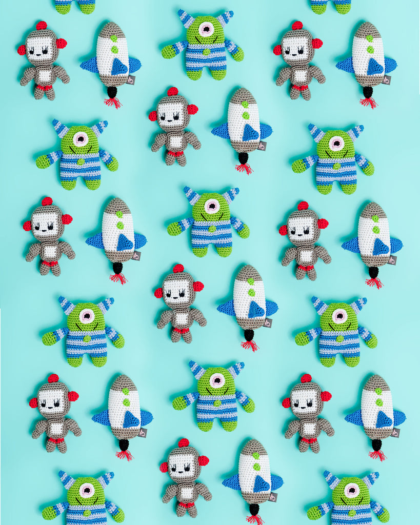 Baby Bot Organic Knit Dog Toy Play KNIT KNACKS   