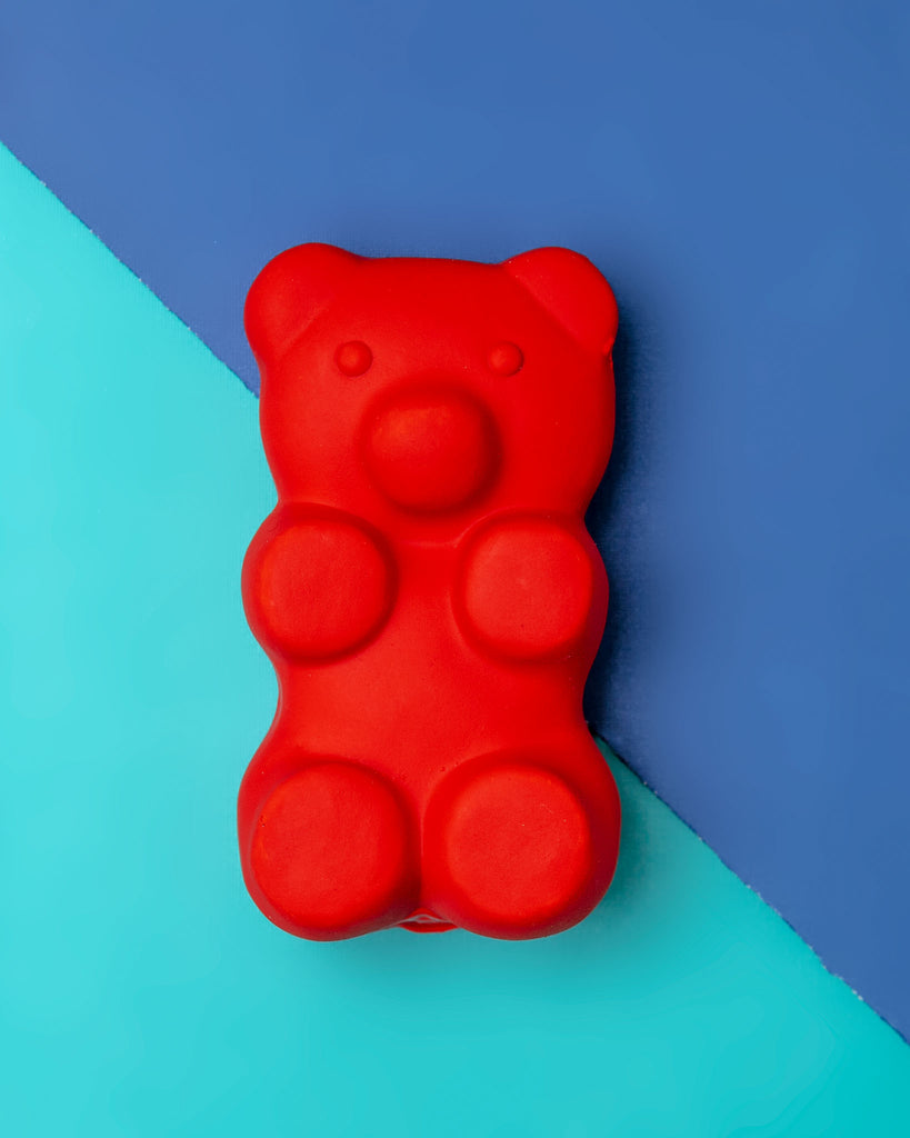 Gummi Bear Latex Squeaky Dog Toy Play FOU FOU PETS   