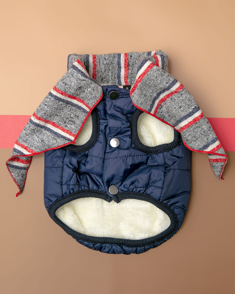 Baxter Bandana Puffer Dog Vest in Navy Wear FINNEGAN'S STANDARD GOODS   