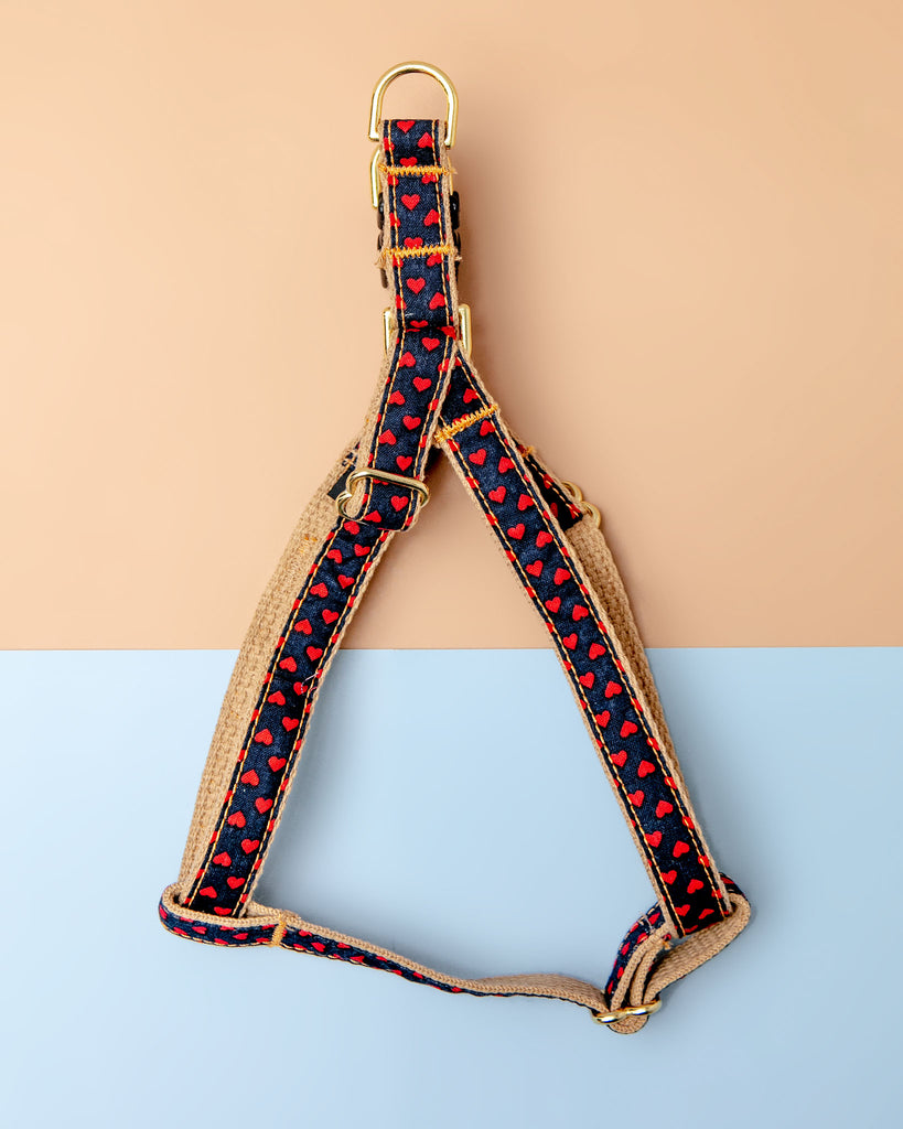 Red Heart Step-In Dog Harness (Made in the USA) << FINAL SALE >> WALK FINNEGAN'S STANDARD GOODS   