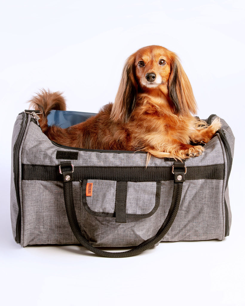Hideaway Duffle Pet Carrier in Heather Grey (Airline Approved) (FINAL SALE) Carry PREFER PETS   