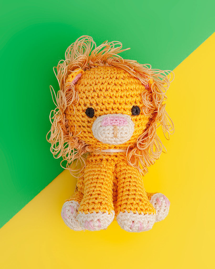 Lion Organic Knit Dog Toy Play KNIT KNACKS   