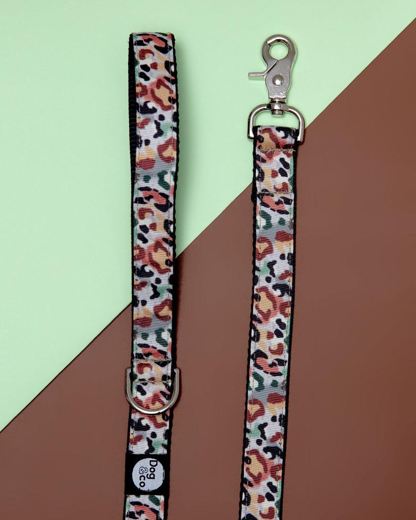 Camo Leopard Dog Leash (Made in NYC) WALK DOG & CO. COLLECTION   