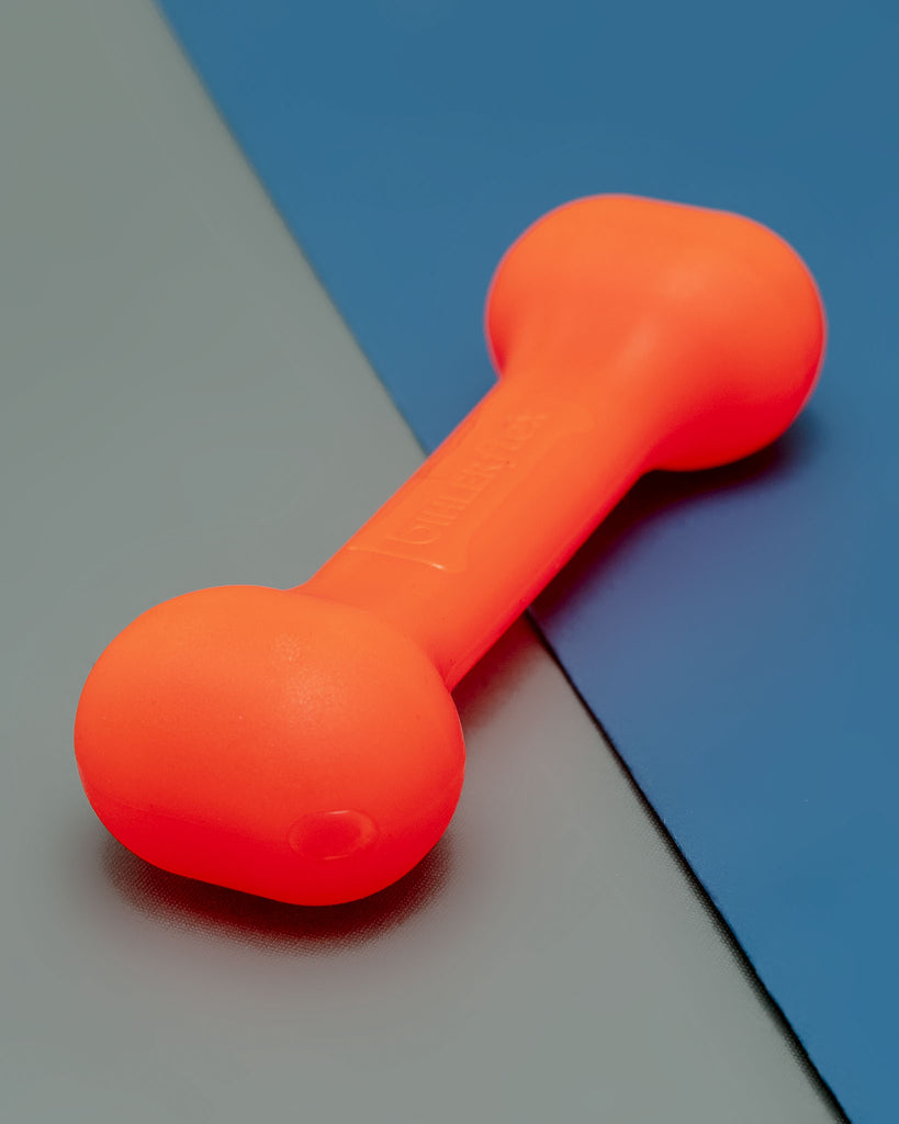 The Perfect Bone Dog Toy in Orange (Made in the USA) Play JERSEY DOG CO.   