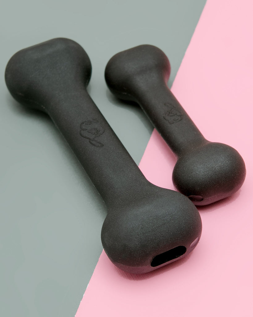 The Perfect Bone Dog Toy in Black (Made in the USA) Play JERSEY DOG CO.   