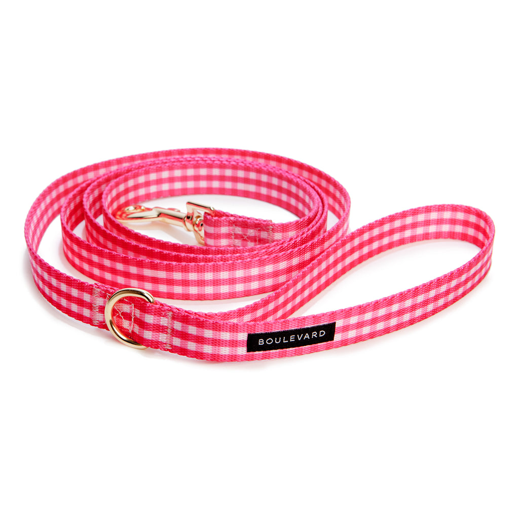BOULEVARD | Gingham Lead in Pink lead BOULEVARD   